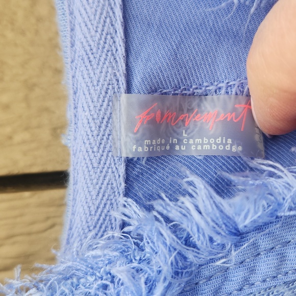 Free People Movement Windy Meadow Periwinkle Lightweight Large Hoodie Sporty - Picture 5 of 7